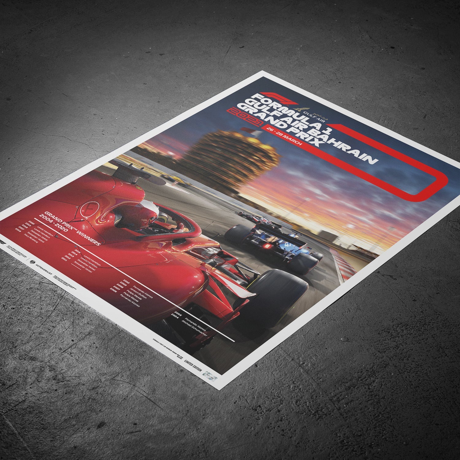 Gulf Air Bahrain Grand Prix - 2021 Artwork | Limited Edition - Formula 1 - Fueler store