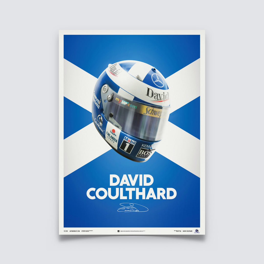 David Coulthard - Helmet - 2000 | Unlimited Edition - McLaren F1 - Fueler™ - PROD01000012 - fueler.store - Poster