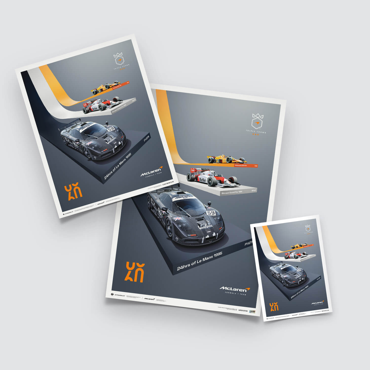 McLaren F1 - McLaren Racing - The Triple Crown - 60th Anniversary - Poster - Fueler™ 
