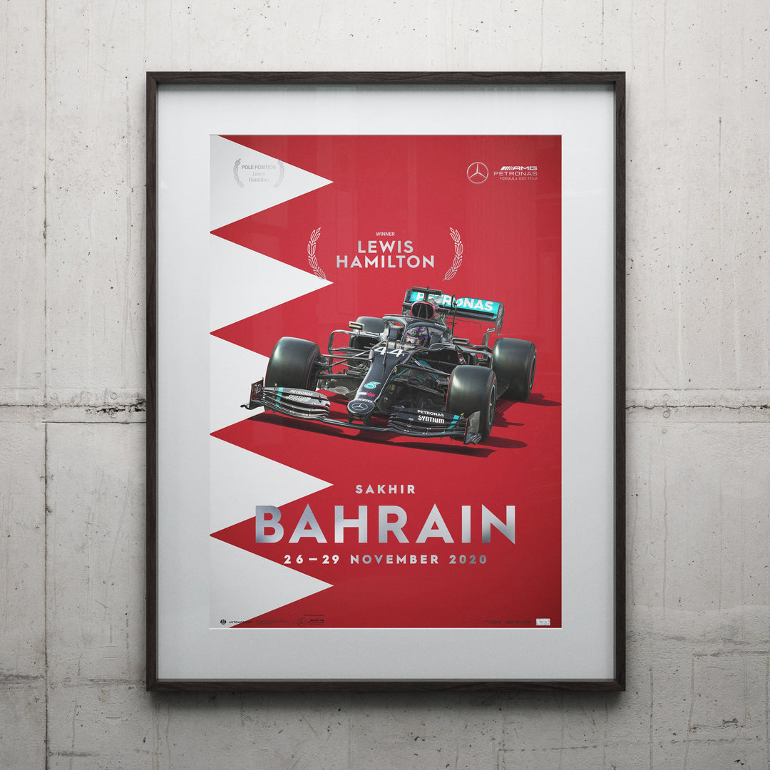 Lewis Hamilton - Bahrain - 2020 Artwork | Collector's Edition - Mercedes-AMG Petronas - Fueler™ - PROD01001827 - fueler.store - Poster