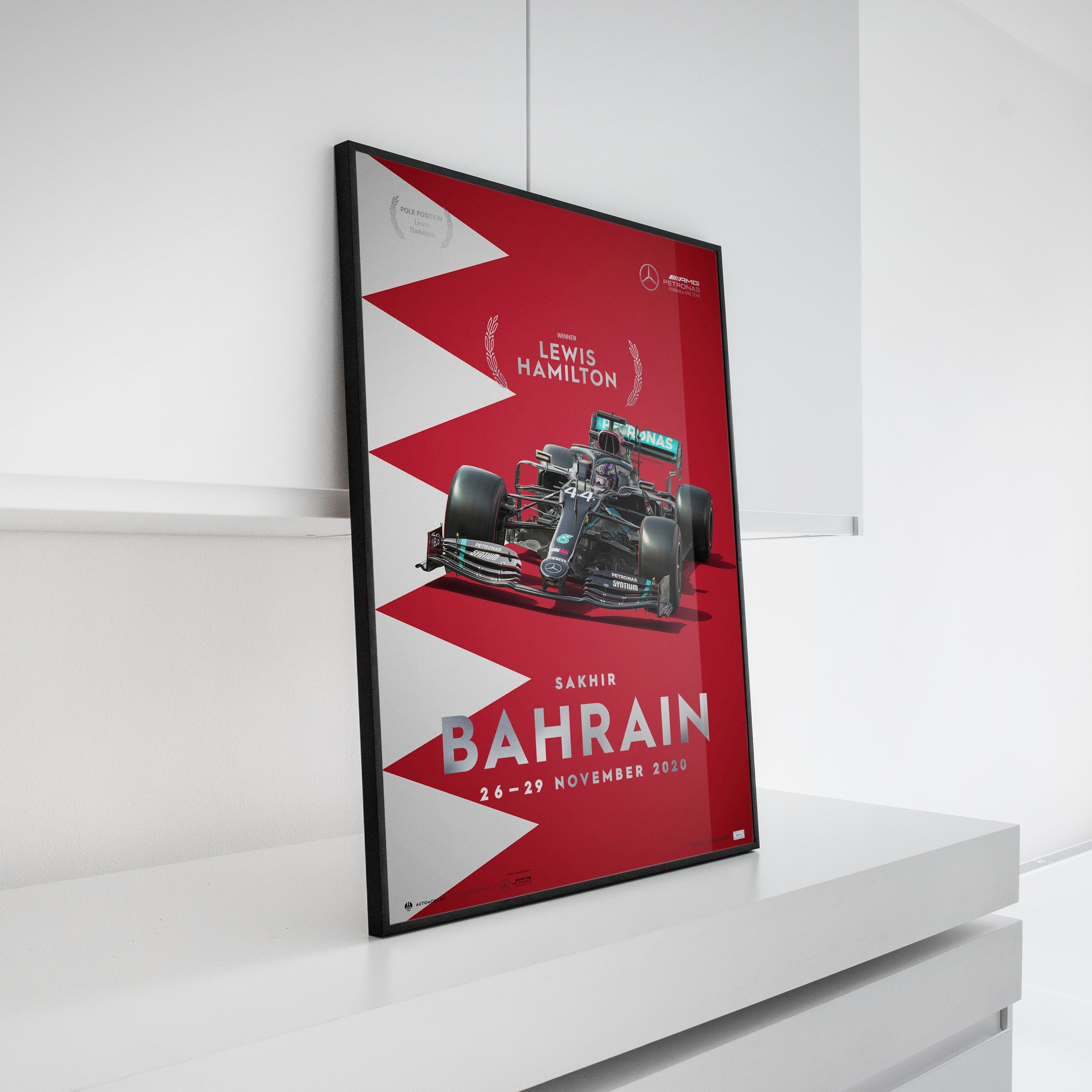 Lewis Hamilton - Bahrain - 2020 Artwork | Collector's Edition - Mercedes-AMG Petronas - Fueler™ - PROD01001827 - fueler.store - Poster