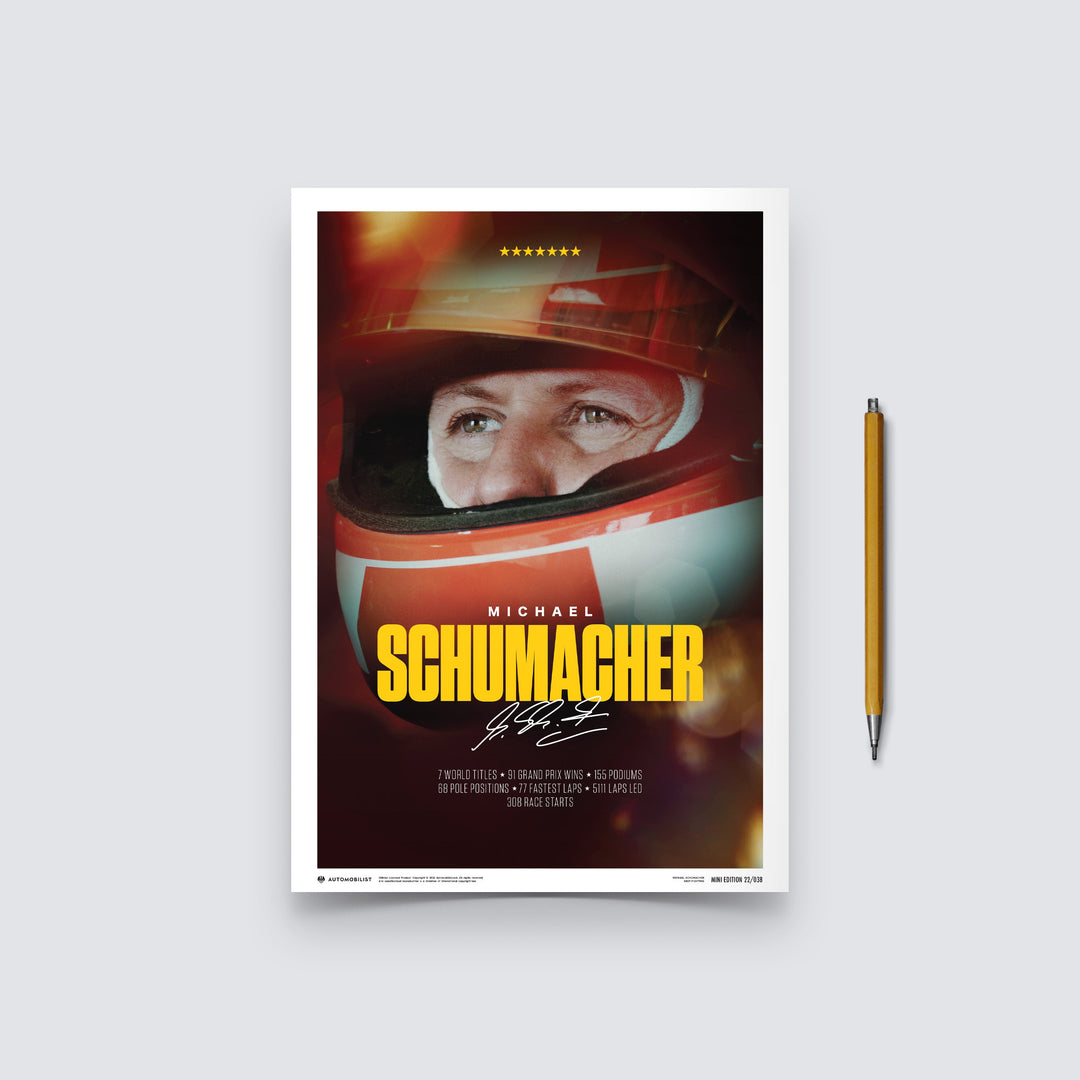 Michael Schumacher - Keep Fighting - 2023 | Mini edition - Michael Schumacher - Fueler™ - PROD01004183 - fueler.store - Poster