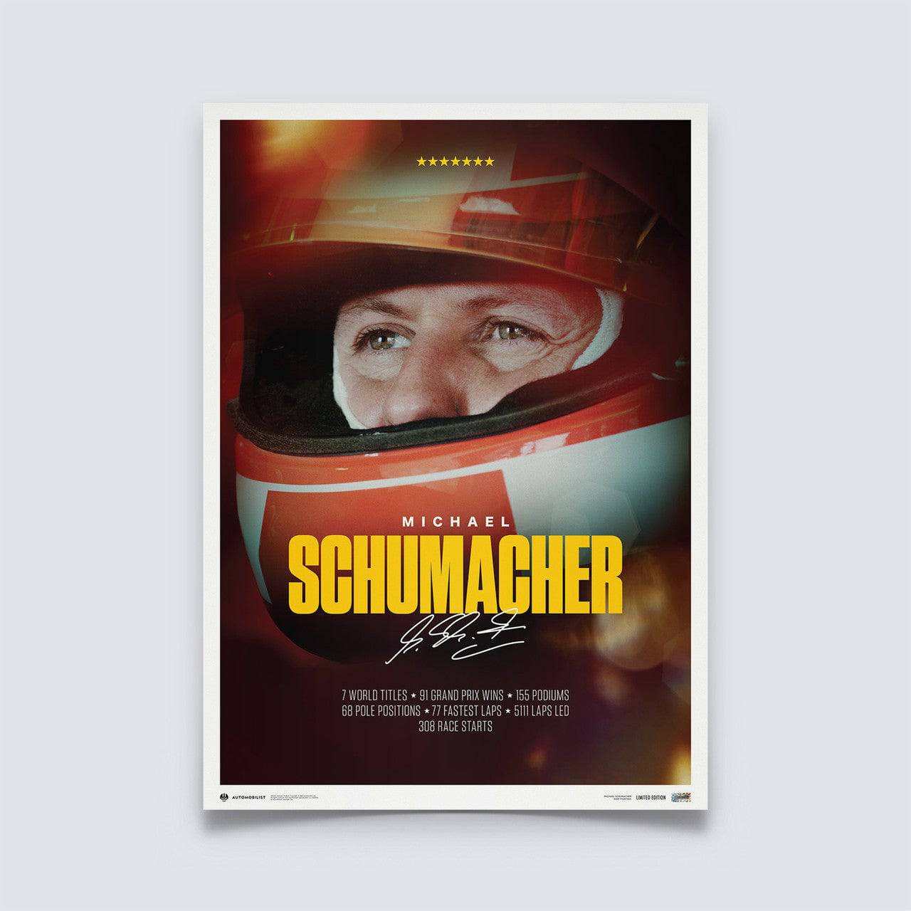 Michael Schumacher - Keep Fighting - 2023 | Mini edition - Michael Schumacher - Fueler™ - PROD01004183 - fueler.store - Poster