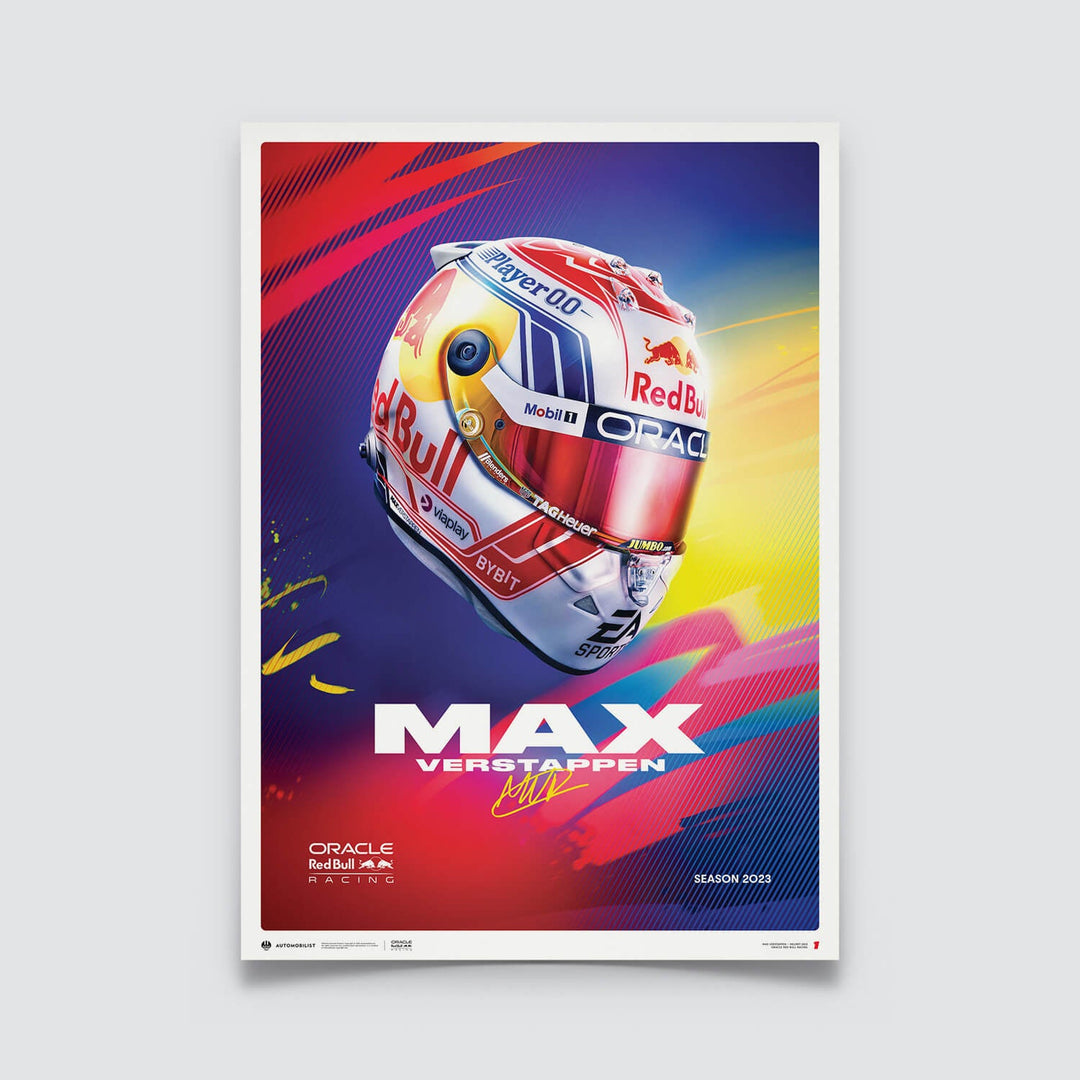 Max Verstappen - Helmet - 2023 | Large - Red Bull Racing - Fueler™ - PROD01004514 - fueler.store - Poster