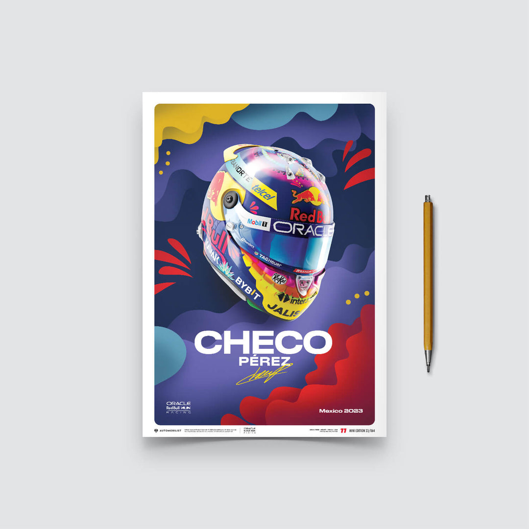 Sergio Perez - Helmet - Mexican Grand Prix - 2023 | Mini Edition - Red Bull Racing - Fueler store